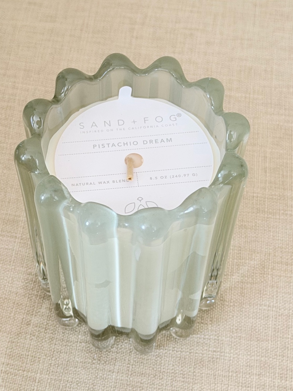 Sand and Fog Pistachio Dream Candle 8.5 oz